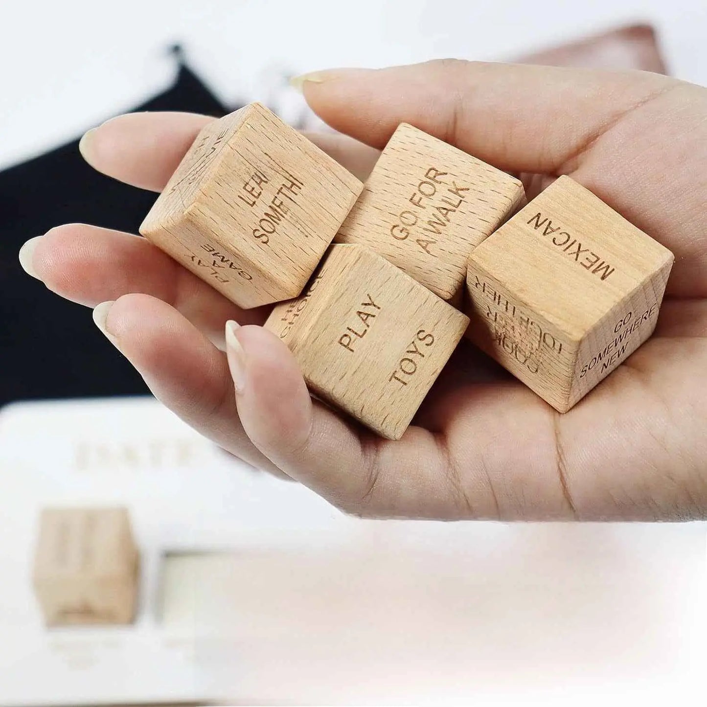 Date Night Dice Game for Couples Romantic Wooden Dice Set Gift