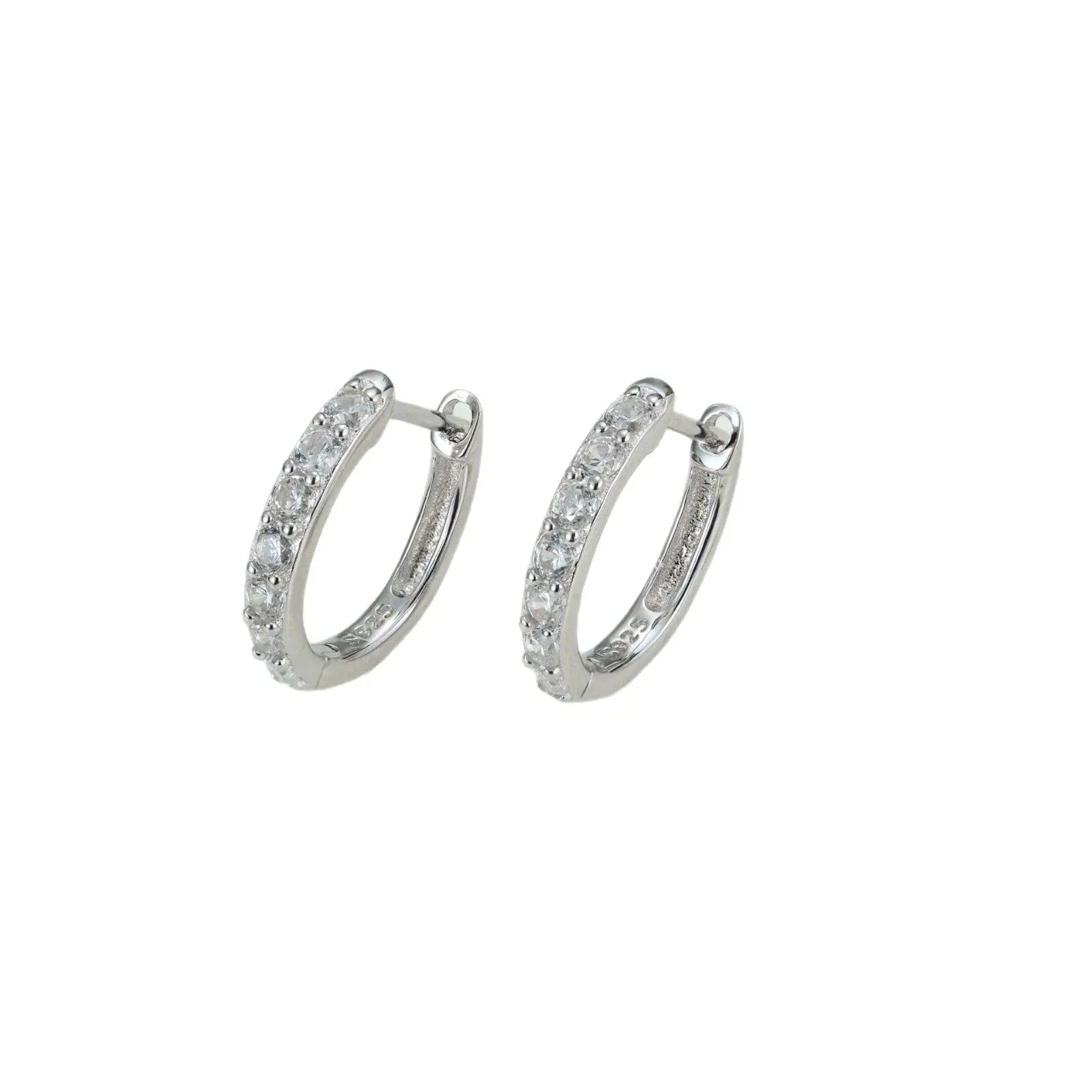 925 Sterling Silver U-Shaped Earrings - Minimalist Geometric Stud Earrings | Elegant White Gold Jewelry for Women TED