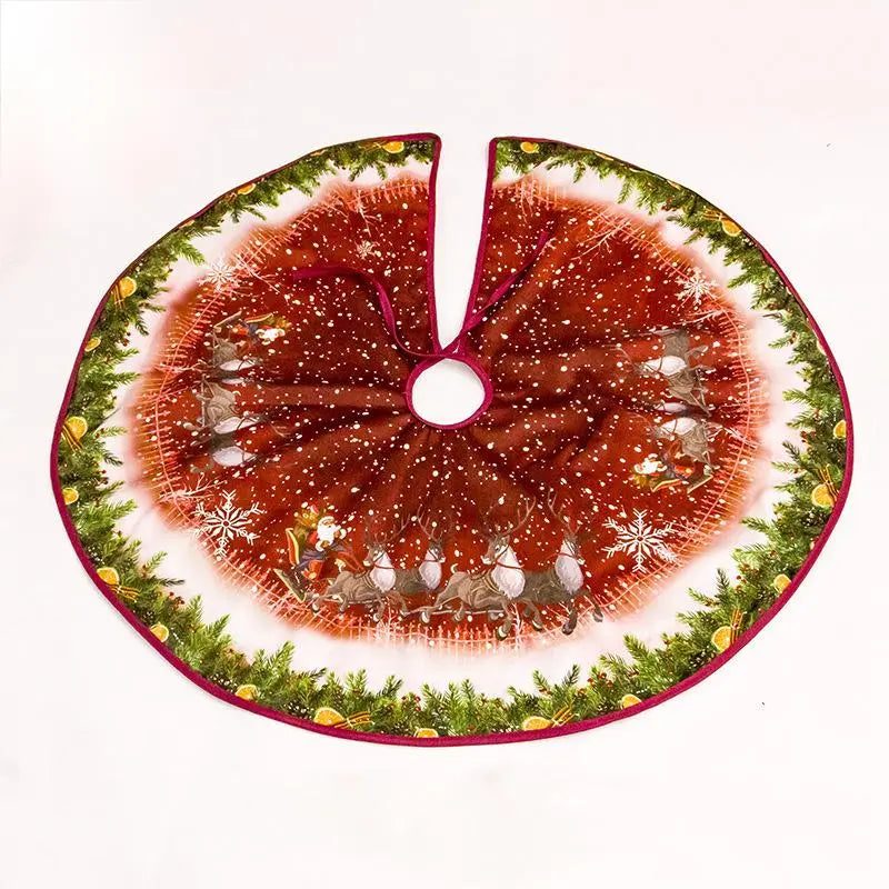 Christmas Tree Skirt – Plush Holiday Tree Decoration Mat | Soft Flannel Base Cover (60–100cm) CJ