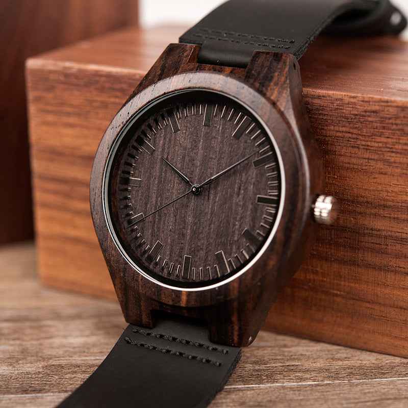 BOBO BIRD Engraving Men Watches Family Gifts For DAD Mens Quartz Women Wristwatch