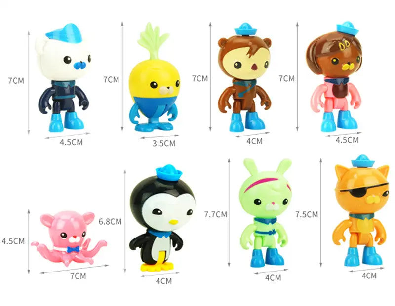 Kids Birthday Cake Topper Set – 8PCS Mini PVC Toy Decorations CJ