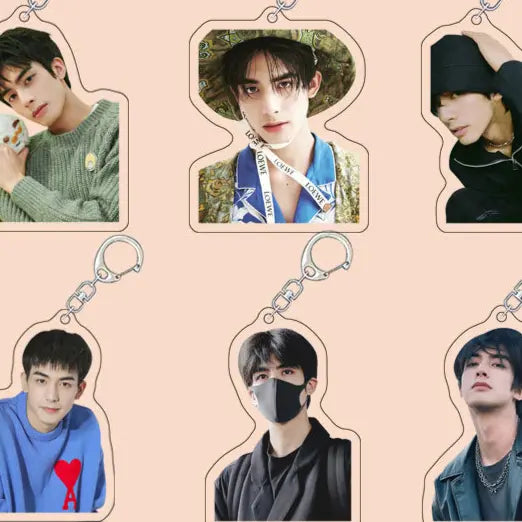 Song Weilong Acrylic Keychain Double-Sided Celebrity Charm | Fan Merch Bag Pendant with Gift Box TED
