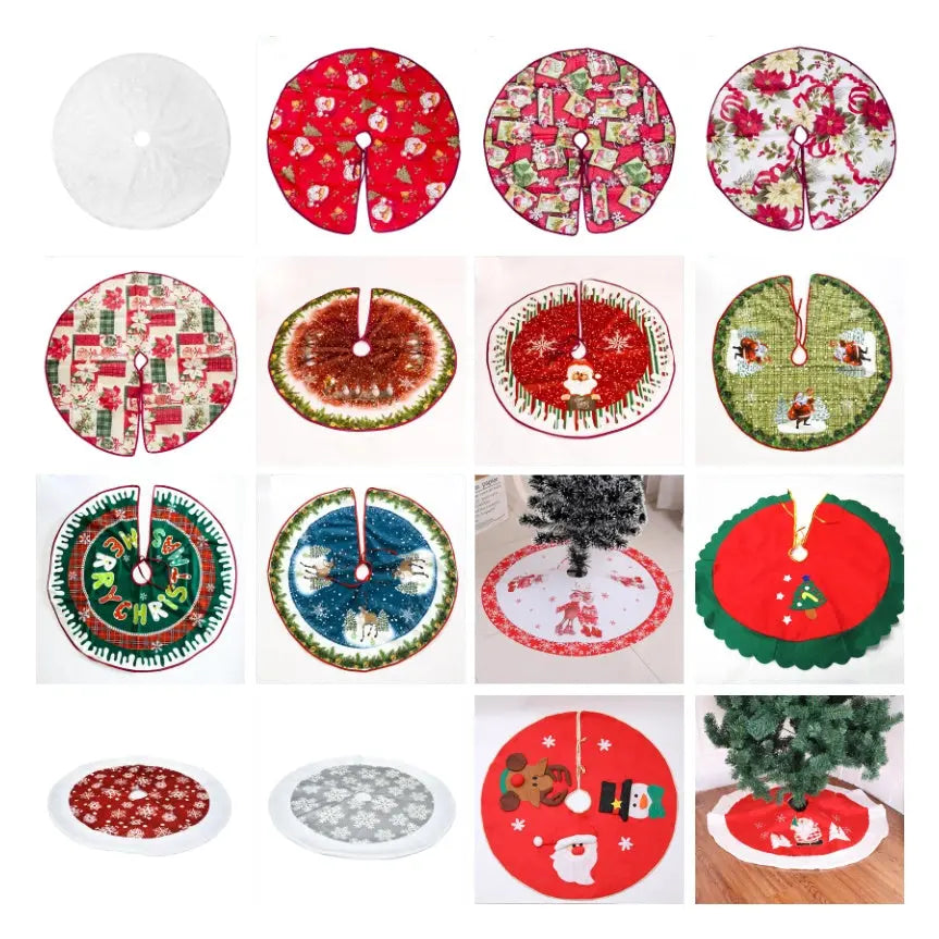 Christmas Tree Skirt – Plush Holiday Tree Decoration Mat | Soft Flannel Base Cover (60–100cm) CJ
