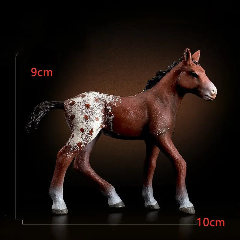 Horse Figurine Toy – Hand Painted Animal Collectible ABS Model CJ