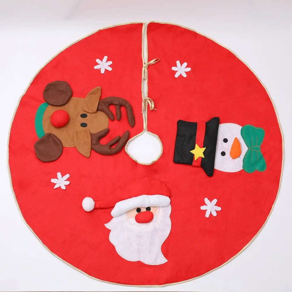 Christmas Tree Skirt – Plush Holiday Tree Decoration Mat | Soft Flannel Base Cover (60–100cm) CJ