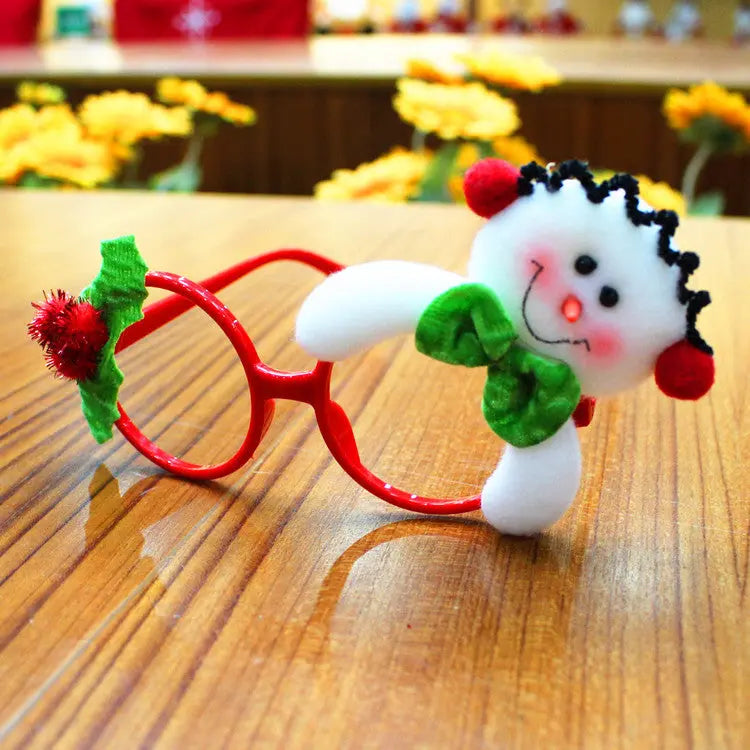 Christmas Party Glasses Frames – Santa, Snowman & Reindeer Novelty Eyewear | Funny Holiday Costume Accessories CJ