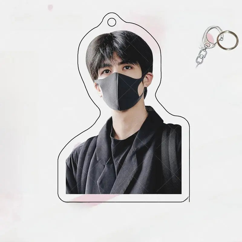 Song Weilong Acrylic Keychain Double-Sided Celebrity Charm | Fan Merch Bag Pendant with Gift Box TED