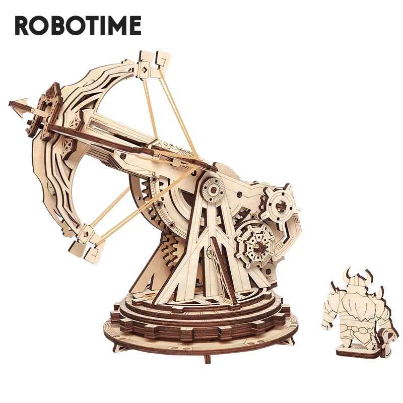 ROKR Siege Heavy Ballista 3D Wooden Puzzle – DIY Military Model Kit (142 Pieces)