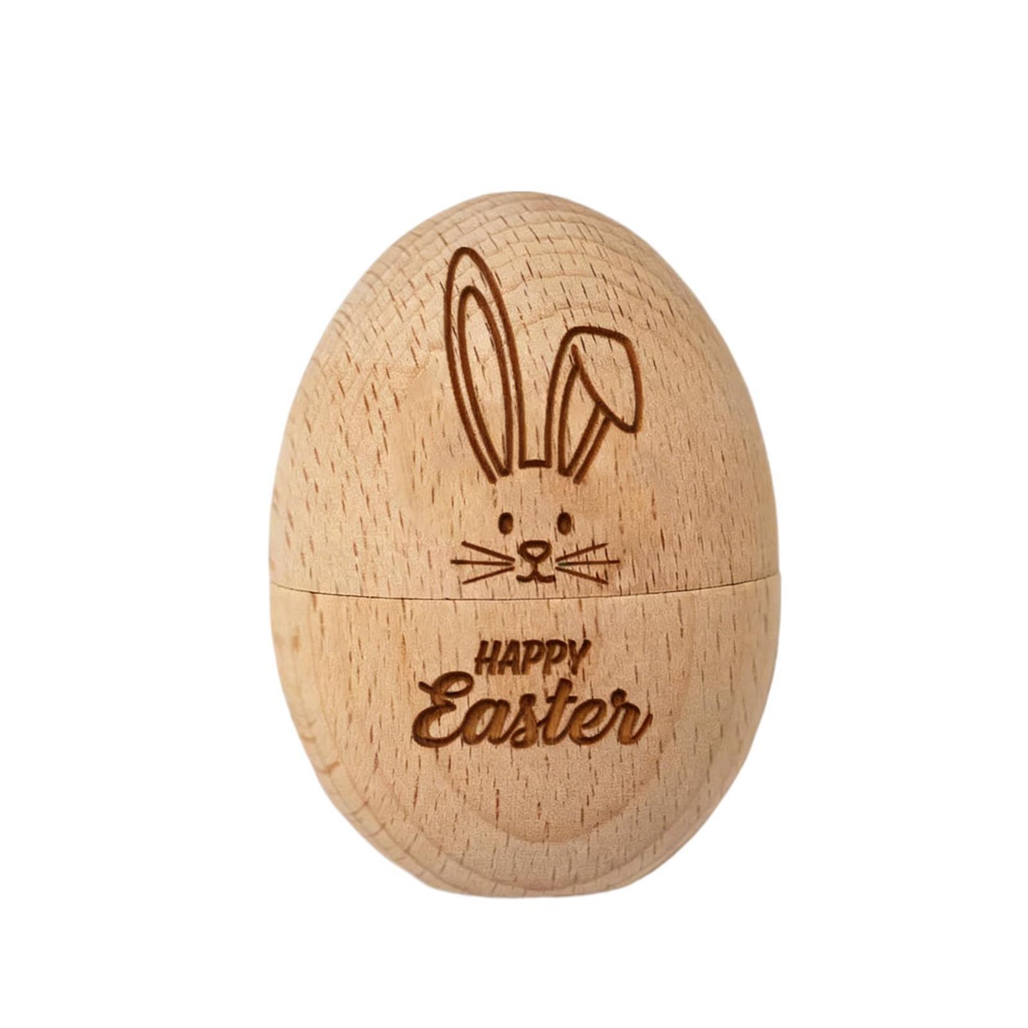 Laser Engraved Wooden Easter Eggs - Rustic Hollow Easter Ornament Decorations