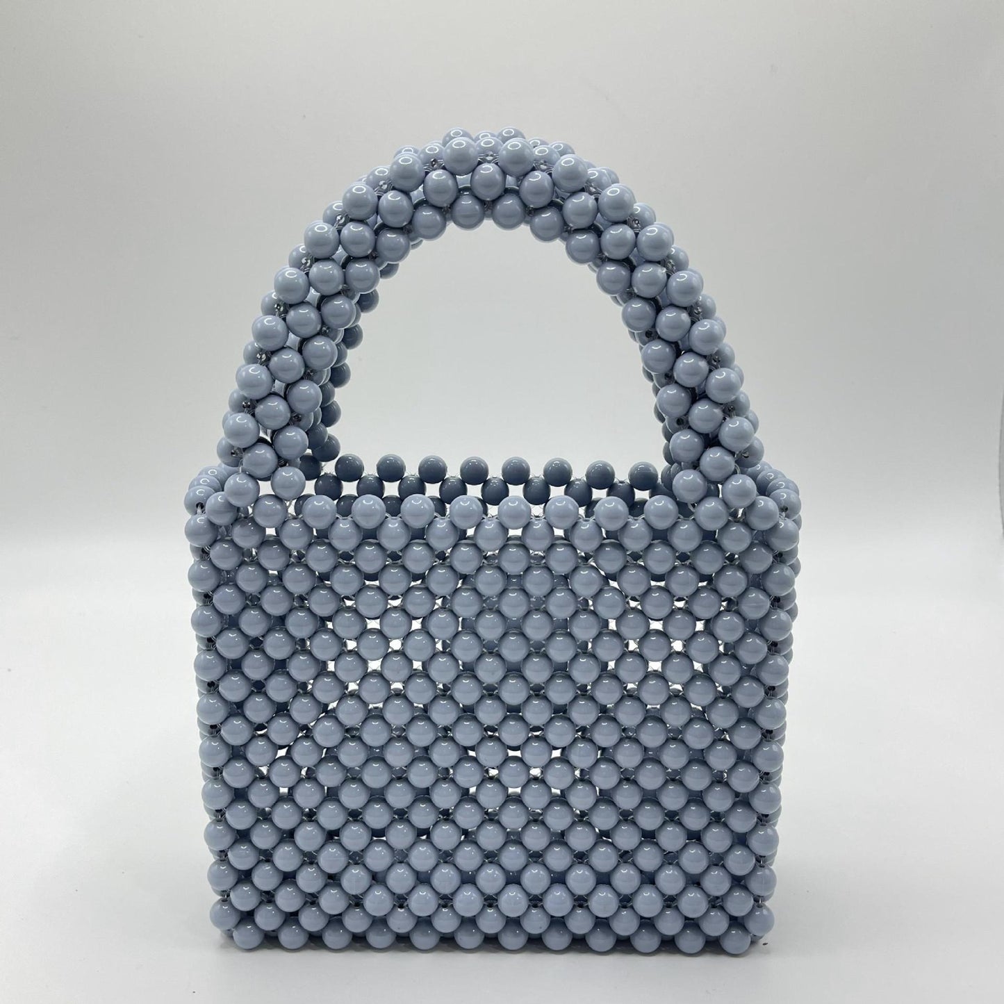 Fashion Beaded Handbag for Women | Acrylic Solid Color Mini Purse