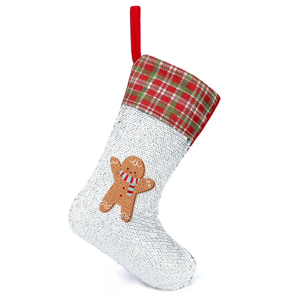 Reversible Sequin Christmas Stocking – DIY Magic Flip Holiday Gift Sock EPR