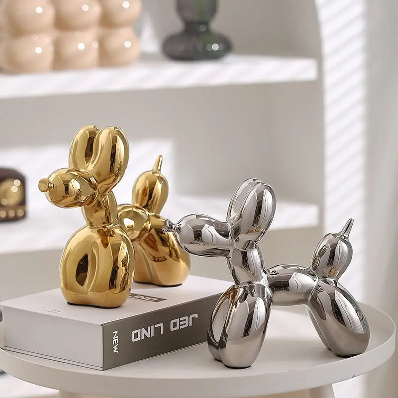 Balloon Dog Ceramic Decor – Modern Minimalist Jewelry Tray & Home Accent EPR