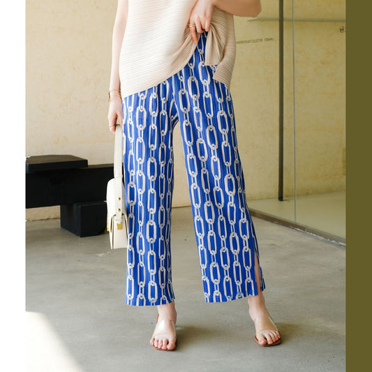 Women’s Korean Casual Straight Leg Pants – High Stretch Elastic Waist Lounge Trousers | Lightweight Relaxed Fit Pants EPR