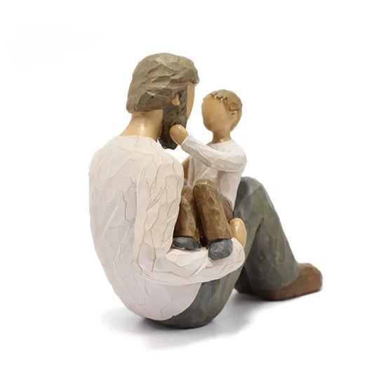 Father and Son Resin Statue – Meaningful Father’s Day Desktop Décor Gift EPR