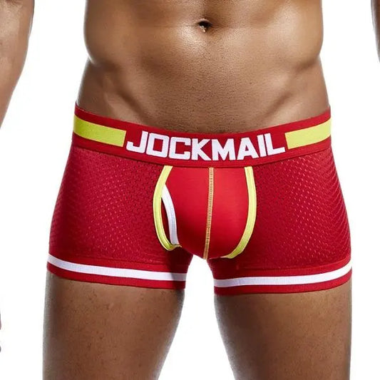 JOCKMAIL Men’s Breathable Boxer Shorts – Cotton Nylon Mesh Underwear (M–XL) EPR