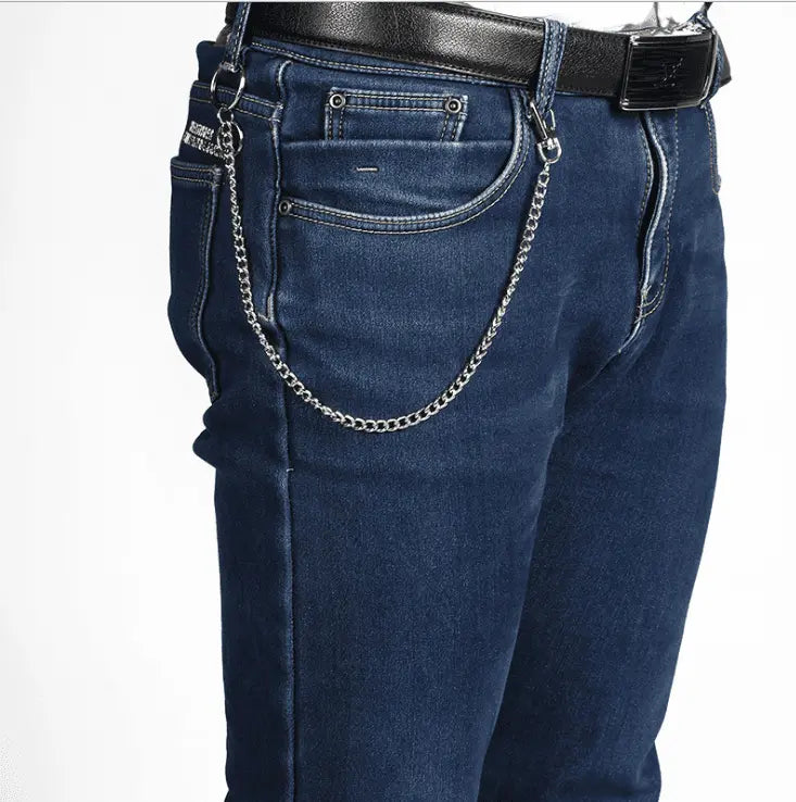 37cm Punk Wallet Chain Keychain – Rock Hip Hop Belt Chain for Men (Gold/Silver)