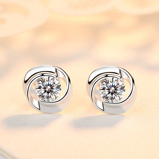 S925 Sterling Silver Rose Stud Earrings – Minimalist Petal Flower Earrings | Free Shipping