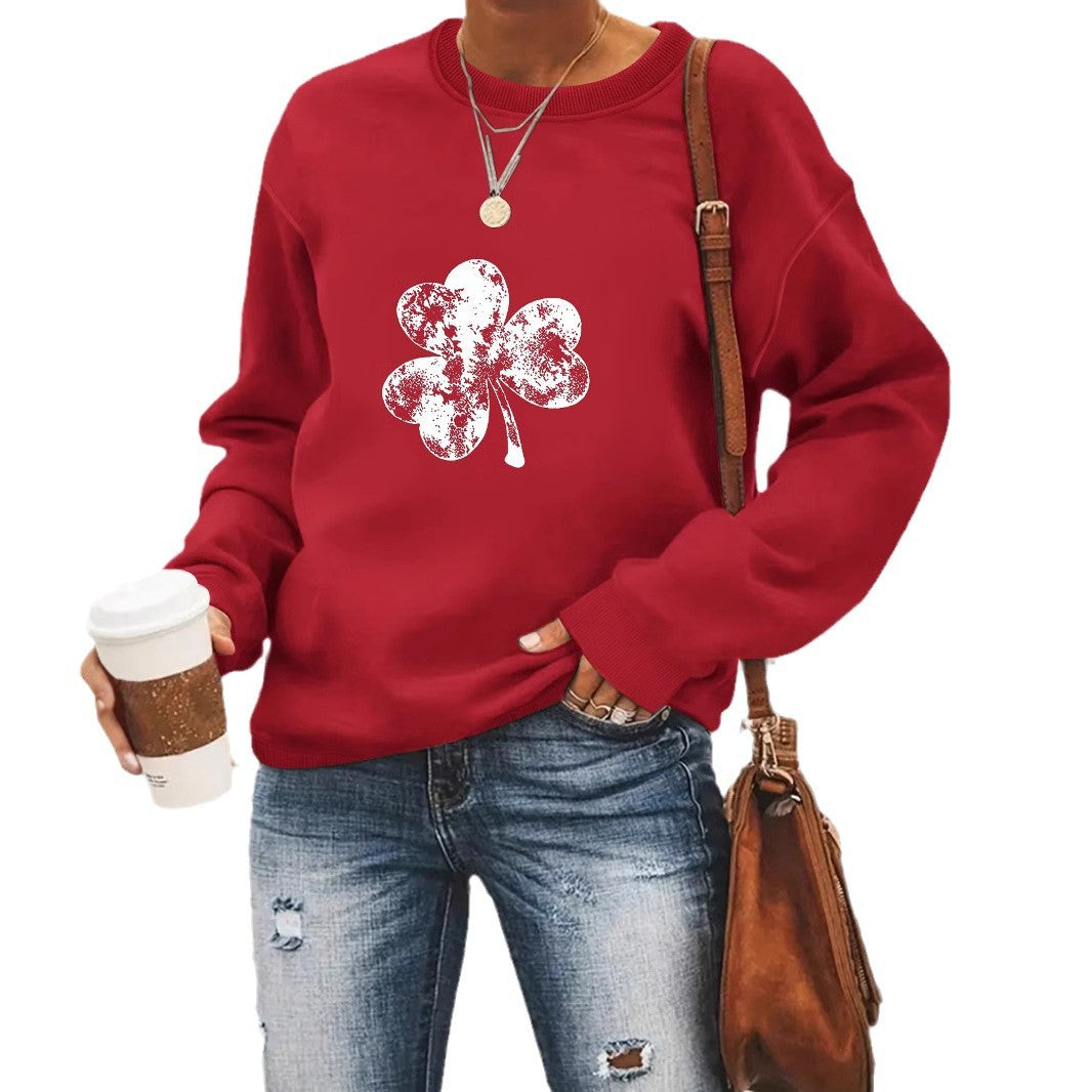 Women’s St. Patrick’s Day Graphic Sweatshirt – Casual Long Sleeve Streetwear Pullover
