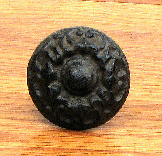 Vintage Cast Iron Round Cabinet Knob Set – Rustic Drawer Pull Handles (12 Pack)