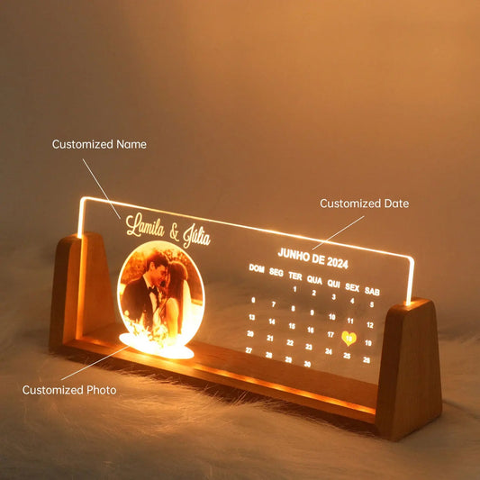 Personalized LED Acrylic Name Plate – Custom Engraved Light Up Desk Sign EPR