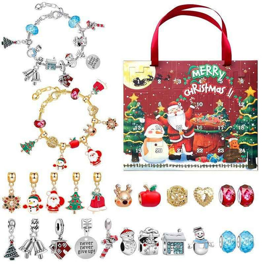 Christmas Bracelet Advent Calendar – DIY Mystery Blind Box Jewelry Set for Kids