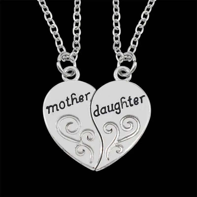 Mother Daughter Heart Necklace – Love Pendant Mother’s Day Gift Jewelry EPR