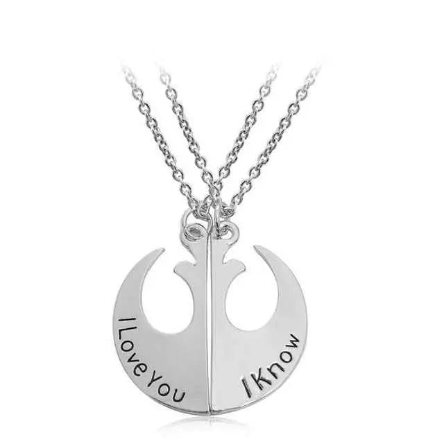 “I Love You / I Know” Couple Necklace – Romantic Matching Pendant Set for Lovers