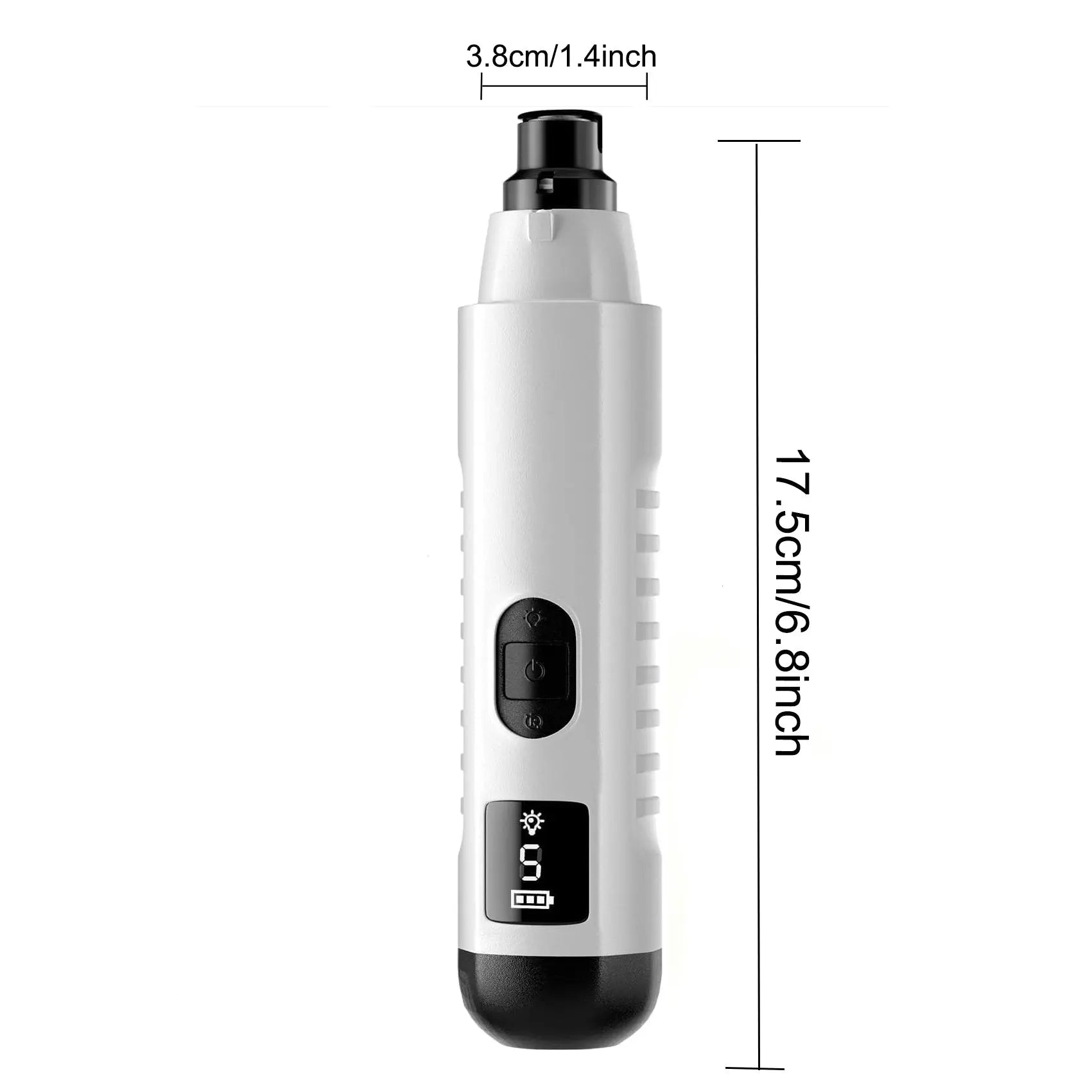 Silent Groom Pro Dog Nail Grinder – Rechargeable 5-Speed Pet Nail Trimmer with LED Light | Quiet Grooming Tool for Dogs & Cats CJ