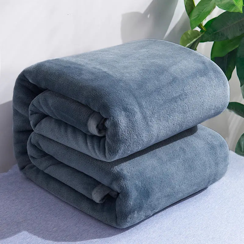 Thickened Soft Coral Fleece Blanket for Home and Gifts TED