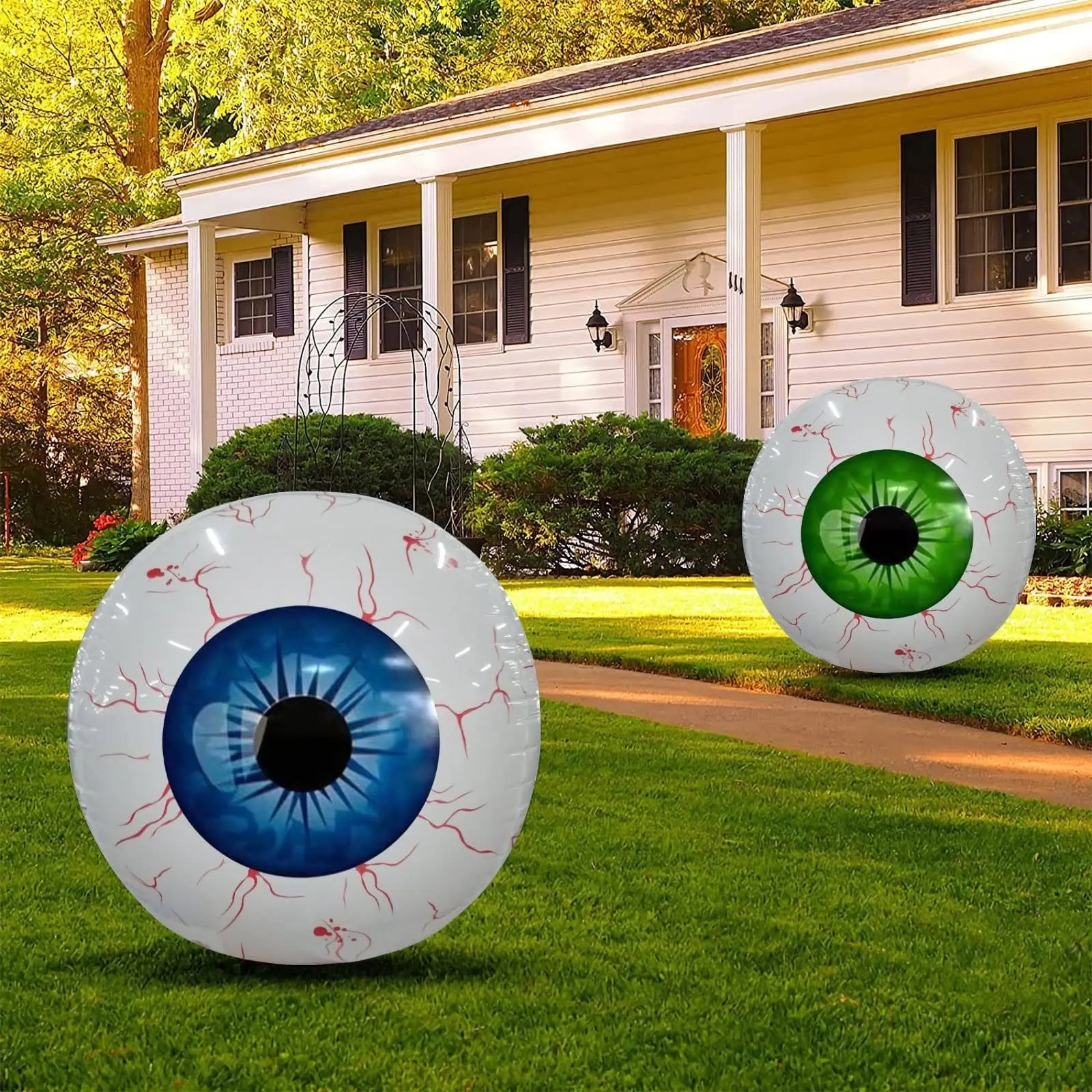 Halloween Eyeball Balloon – Inflatable Bloodshot Eye Party Decoration | Scary Helium Balloon for Haunted House & Events CJ