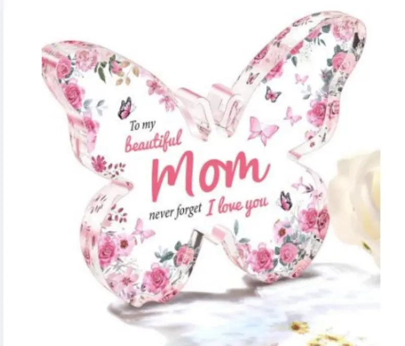 Butterfly Gift for Mom – Inspirational Acrylic Decor Mother’s Day Keepsake CJ