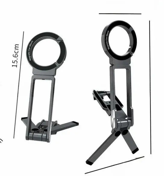 Magnetic Carabiner Phone Holder 4-in-1 Tripod Clip Stand Anti-Shake Outdoor Mount TED