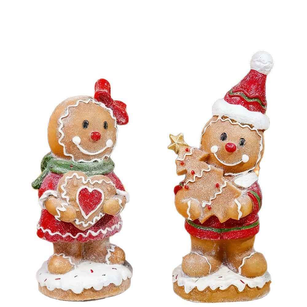 Gingerbread Man Christmas Ornament - Resin Cookie Character Holiday Decoration