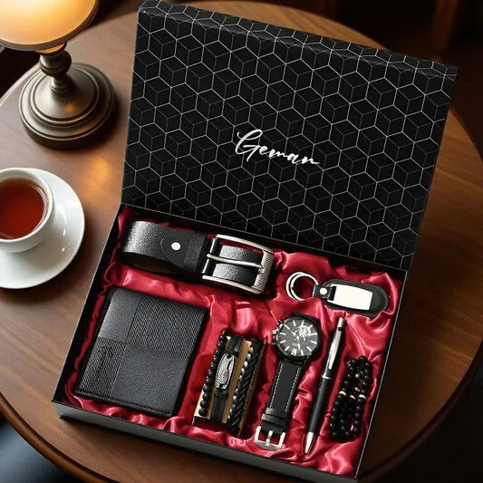 Luxury Men’s Gift Set – 7 Piece Business Gift Box for Him | Father’s Day, Birthday & Executive Gifts CJ