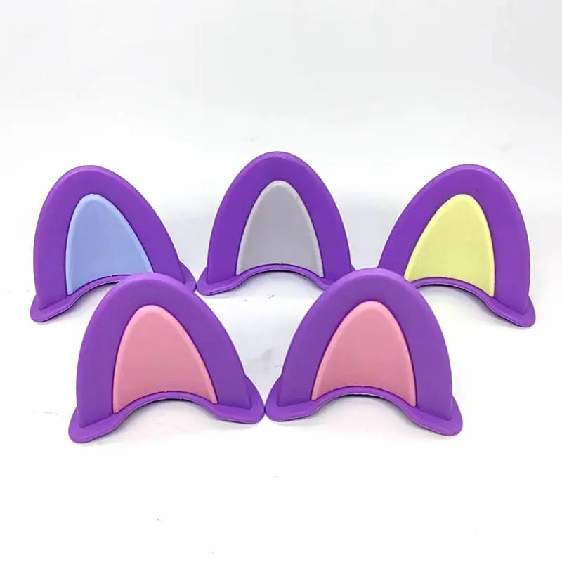 Helmet Cat Ear Accessories Cute Stick-On Helmet Decorations for Motorcycle & E-Bike TED