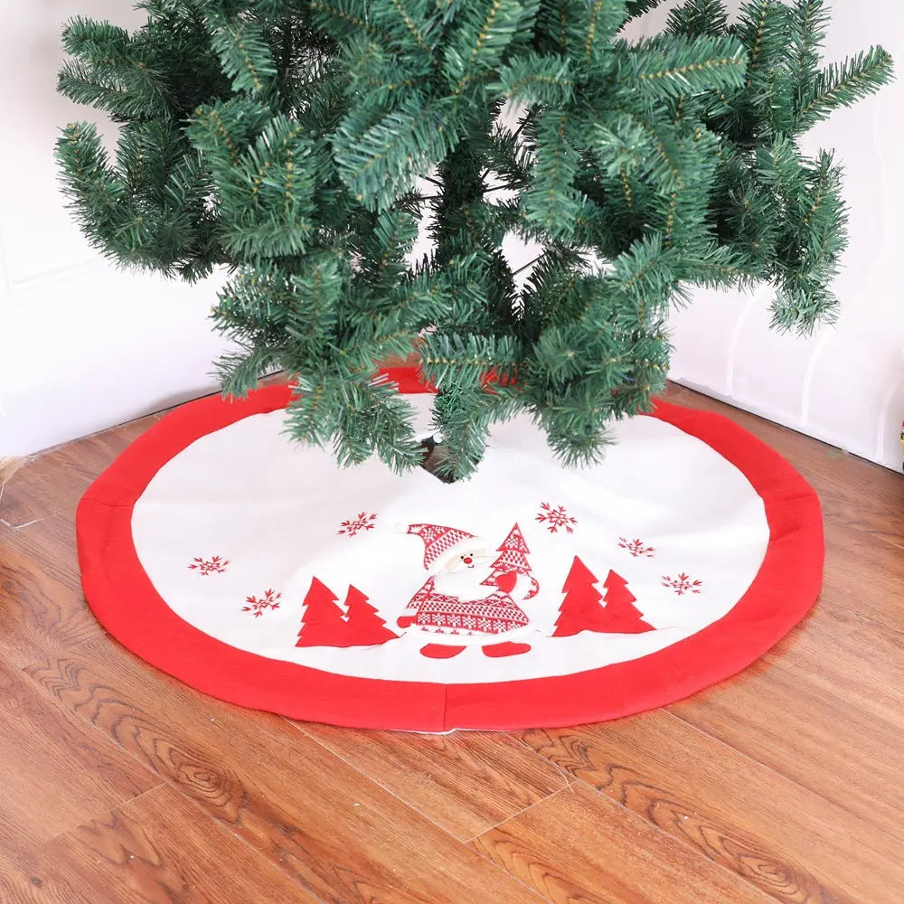 Christmas Tree Skirt – Plush Holiday Tree Decoration Mat | Soft Flannel Base Cover (60–100cm) CJ