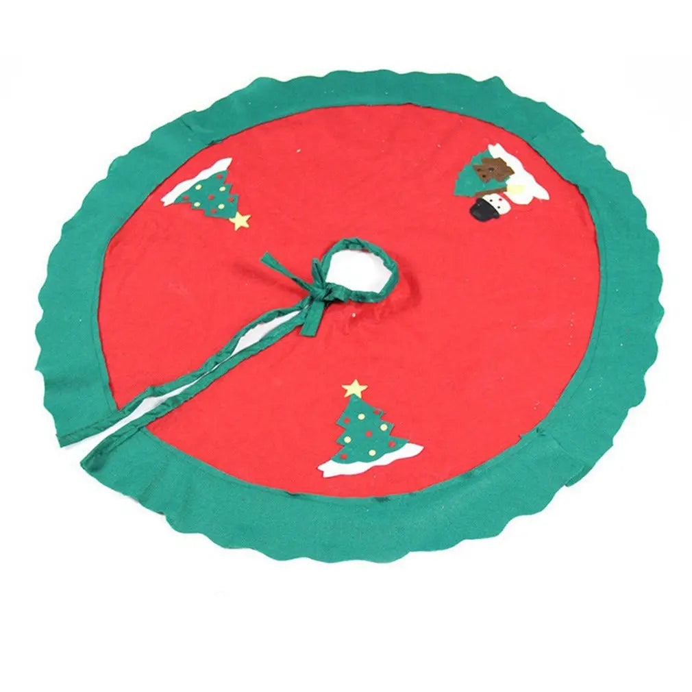 Christmas Tree Skirt – Plush Holiday Tree Decoration Mat | Soft Flannel Base Cover (60–100cm) CJ