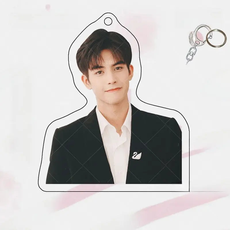 Song Weilong Acrylic Keychain Double-Sided Celebrity Charm | Fan Merch Bag Pendant with Gift Box TED