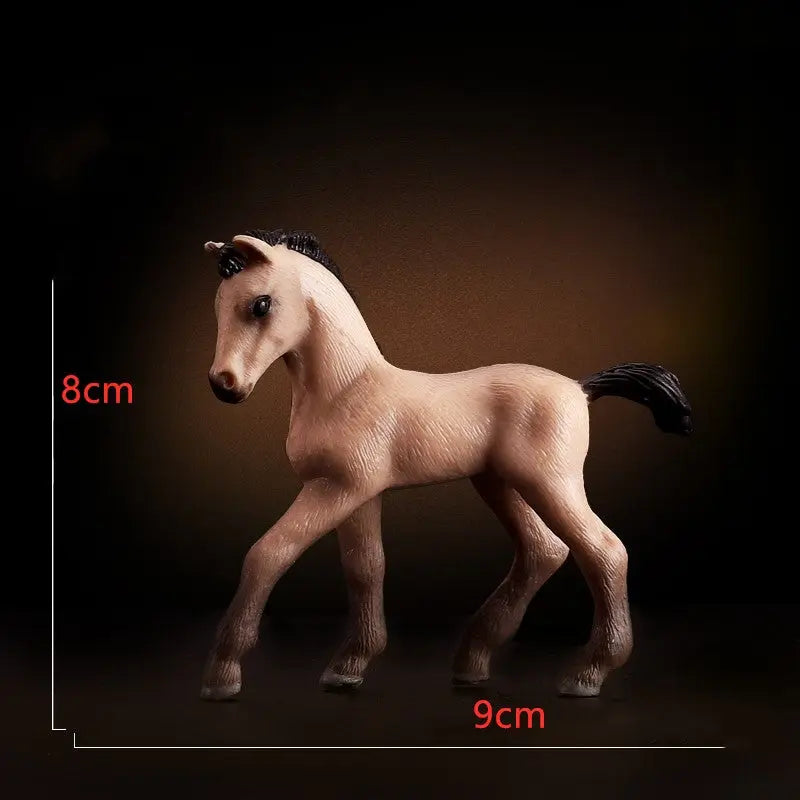 Horse Figurine Toy – Hand Painted Animal Collectible ABS Model CJ