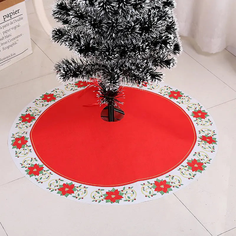 Christmas Tree Skirt – Plush Holiday Tree Decoration Mat | Soft Flannel Base Cover (60–100cm) CJ