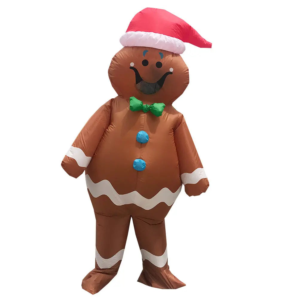 Gingerbread Man Costume for Adults – Christmas Eve Holiday Outfit | Funny Xmas Party Cosplay Suit CJ