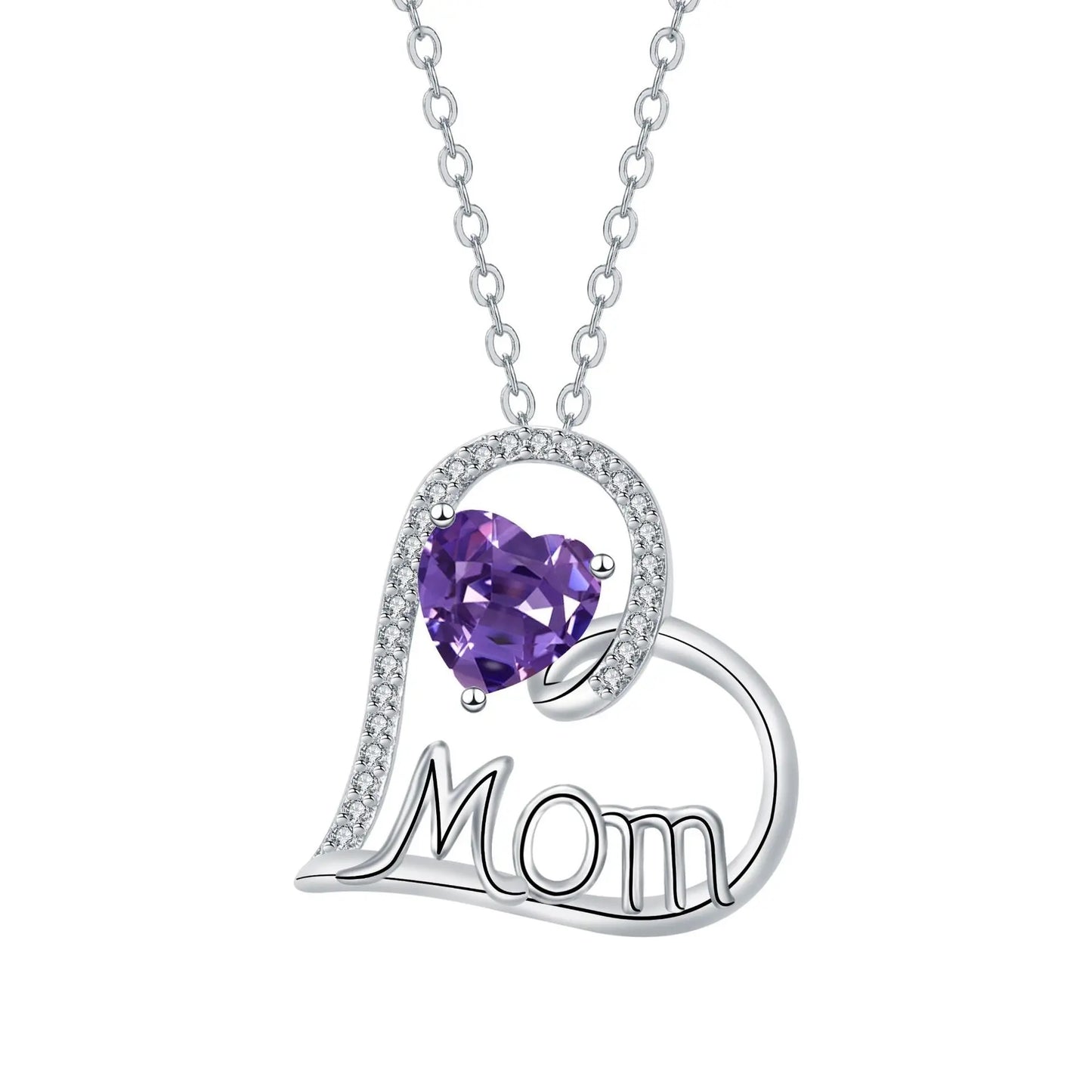 Mother’s Day Heart Necklace – Elegant Love Pendant Jewelry Gift for Mom | Cross Chain Copper Necklace CJ
