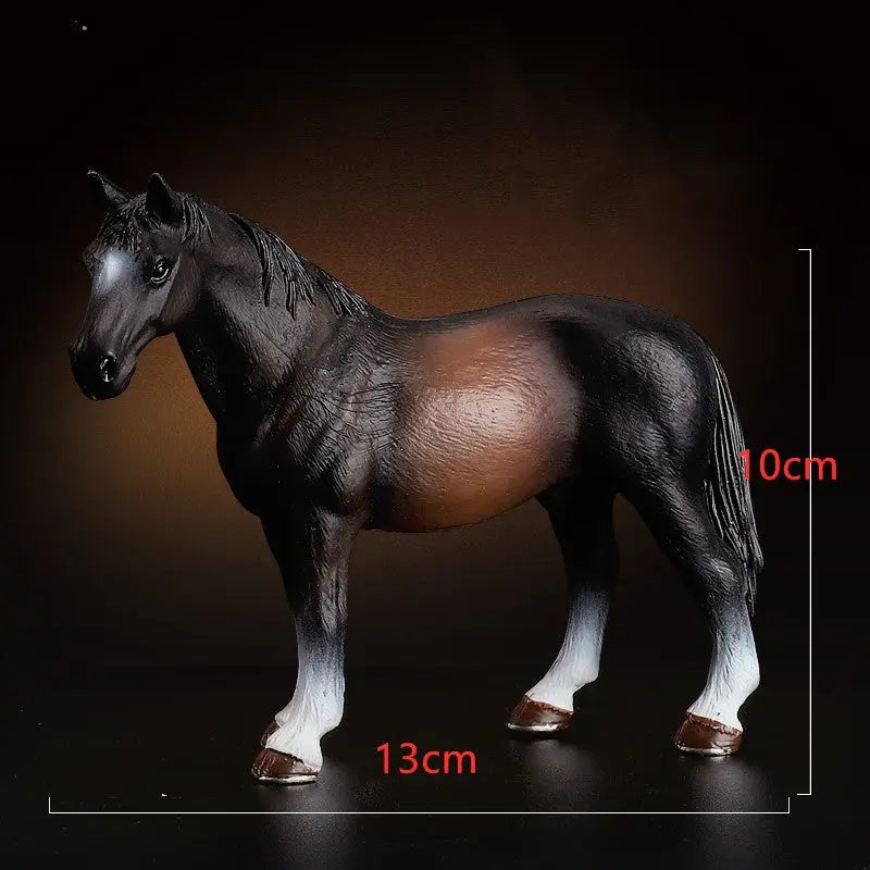 Horse Figurine Toy – Hand Painted Animal Collectible ABS Model CJ
