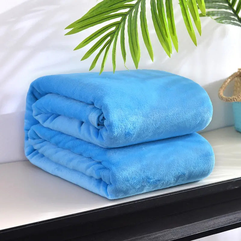 Thickened Soft Coral Fleece Blanket for Home and Gifts TED