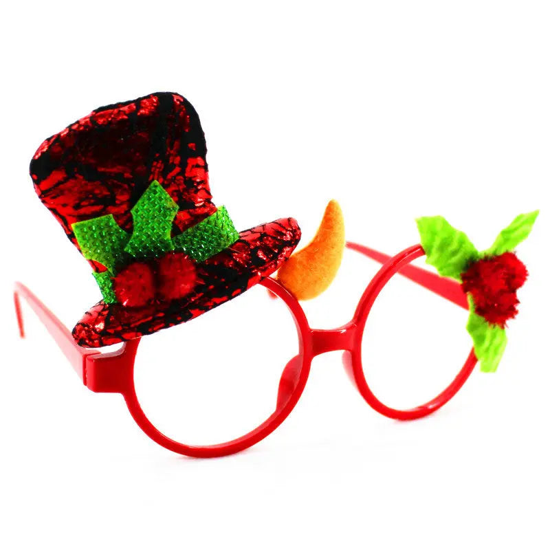 Christmas Party Glasses Frames – Santa, Snowman & Reindeer Novelty Eyewear | Funny Holiday Costume Accessories CJ