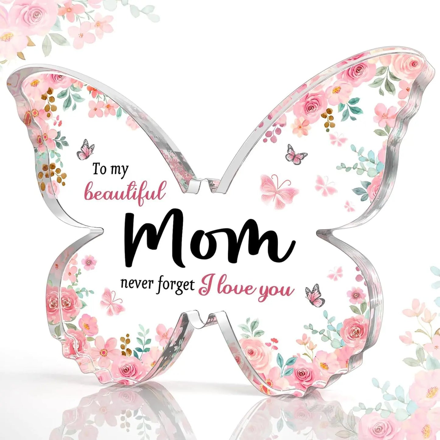 Butterfly Gift for Mom – Inspirational Acrylic Decor Mother’s Day Keepsake CJ