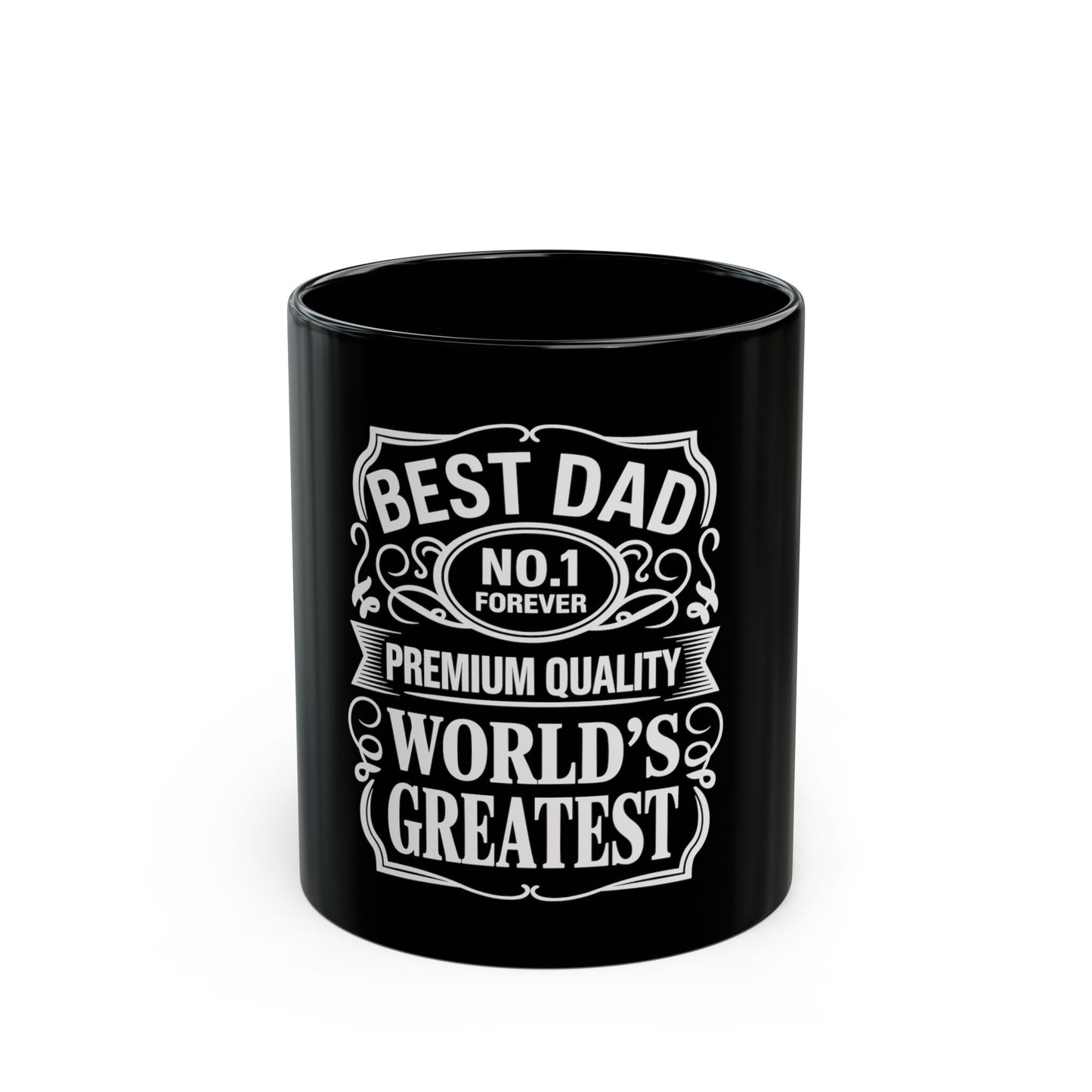 World's Greatest Best Dad Coffee Mug – "No.1 Forever" Black Coffee Cup (11oz, 15oz) - EverCharm Gifts