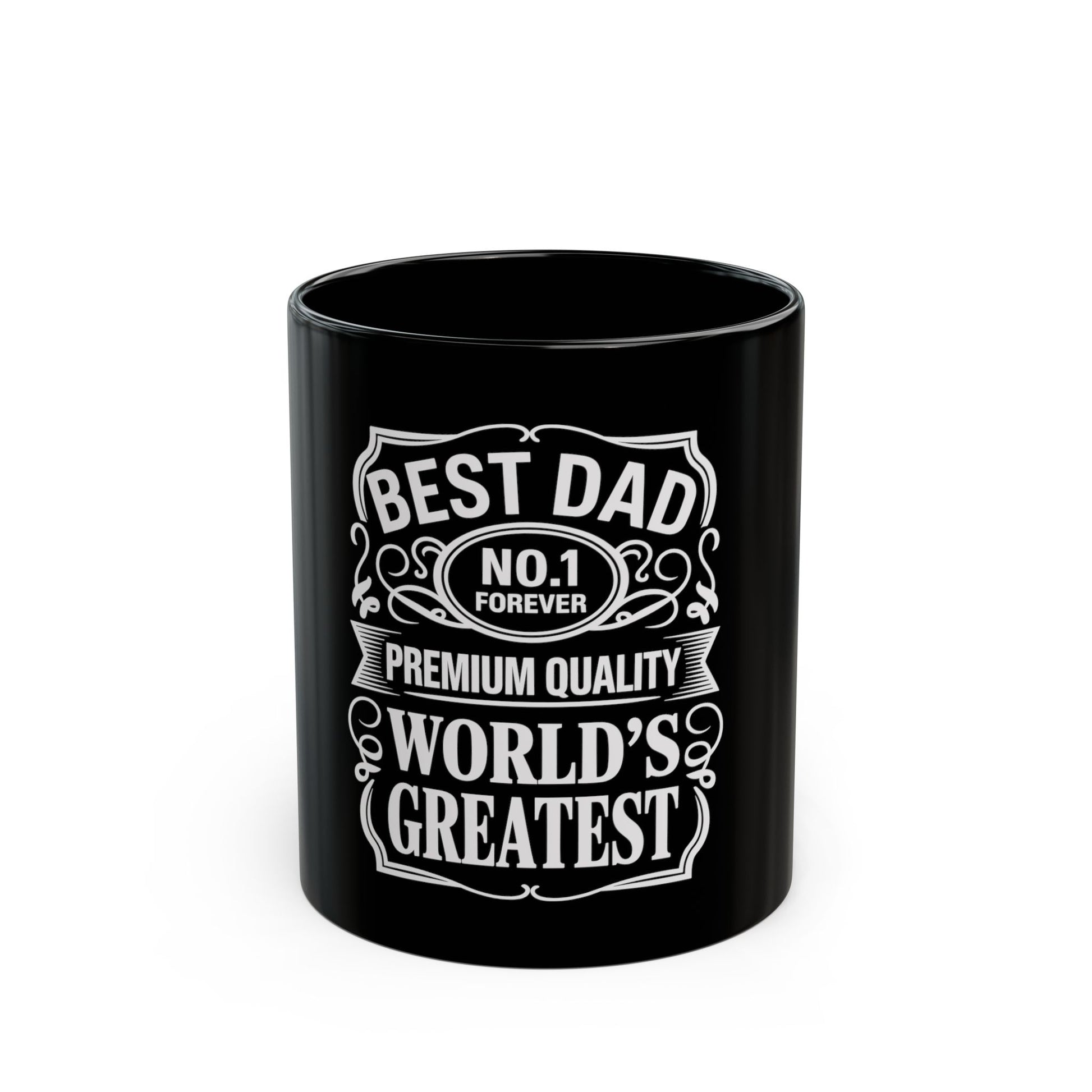 World's Greatest Best Dad Coffee Mug – "No.1 Forever" Black Coffee Cup (11oz, 15oz) - EverCharm Gifts
