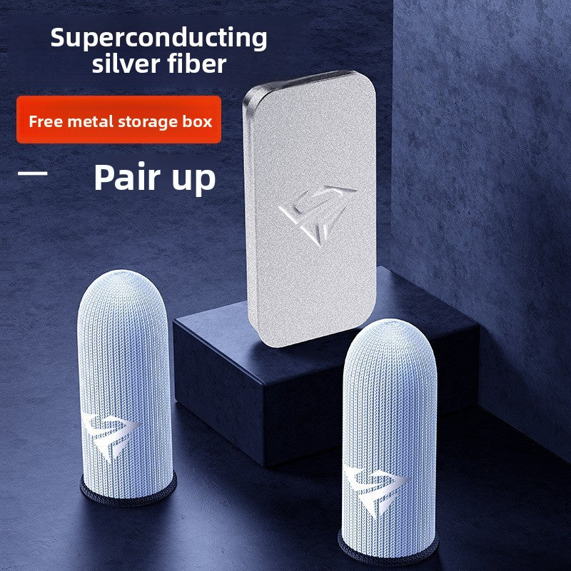 Premium Gaming Finger Sleeves | Silver Fiber Mobile Gaming Finger Sleeves - EverCharm Gifts