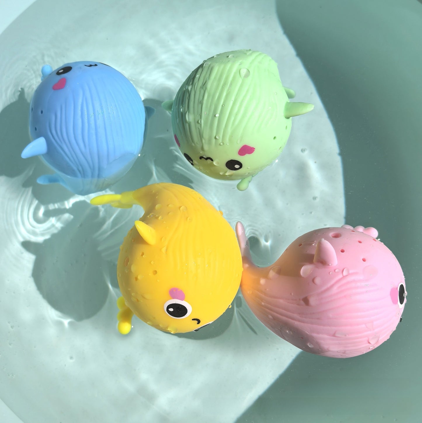 Cute Marine Water Squeeze Toys for Kids - Whale & Sea Animal Bath Toys